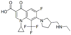 CAS#: 146981-04-6, 1-Cyclopropyl-7-[3-(Ethylaminomethyl)Pyrrolidin-1-Yl]-6-Fluoro-4-Oxo-8-(Trifluoromethyl)Quinoline-3-Carboxylic Acid