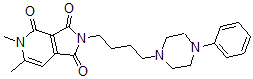 CAS 登录号：147297-18-5， 5,6-二甲基-2-[4-(4-苯基哌嗪-1-基)丁基]吡咯并[3,4-c]吡啶-1,3,4-三酮