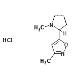 CAS#: 147388-83-8, 3-Methyl-5-[(2S)-1-Methyl-2-Pyrrolidinyl]-1,2-Oxazole Hydrochloride (1:1)