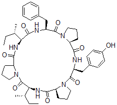 CAS 登录号：147395-10-6， 环(脯氨酰-异亮氨酰-脯氨酰-异亮氨酰-苯丙氨酰-脯氨酰-酪氨酰)