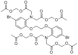 CAS 登录号：147504-95-8， N,N'-[1,2-乙烷二基二[氧基(4-溴-2,1-亚苯基)]]二[N-[2-[(乙酰氧基)甲氧基]-2-氧代乙基]-甘氨酸二[(乙酰氧基)甲基]酯