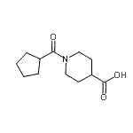 CAS#: 147636-33-7, 1-(Cyclopentylcarbonyl)-4-Piperidinecarboxylic Acid