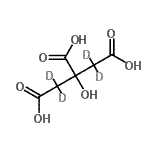 CAS 登录号：147664-83-3， 2-羟基-1,2,3-(<sup>2</sup>H<sub>4</sub>)丙烷三羧酸