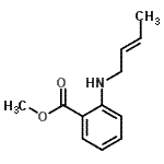 CAS 登录号：148160-35-4， 甲基2-[(2E)-2-丁烯-1-基氨基]苯甲酸酯