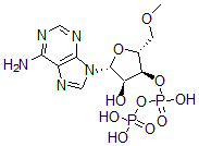 CAS 登录号：148253-84-3， [(2R,3S,4R,5R)-5-(6-氨基嘌呤-9-基)-4-羟基-2-(甲氧基甲基)四氢呋喃-3-基]膦酰氢磷酸酯