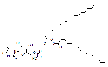 CAS#: 148763-97-7, [1-[[5-(5-Fluoro-2,4-Dioxopyrimidin-1-Yl)-3,4-Dihydroxyoxolan-2-Yl]Methoxy-Hydroxyphosphoryl]Oxy-3-Hexadecanoyloxypropan-2-Yl] (5E,8E,11E,14E)-Icosa-5,8,11,14-Tetraenoate