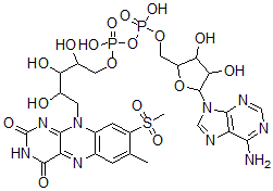 CAS#: 149091-08-7, [5-(6-Aminopurin-9-Yl)-3,4-Dihydroxyoxolan-2-Yl]Methyl [Hydroxy-[2,3,4-Trihydroxy-5-(7-Methyl-8-Methylsulfonyl-2,4-Dioxobenzo[g]Pteridin-10-Yl)Pentoxy]Phosphoryl] Hydrogen Phosphate