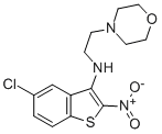 CAS#: 149338-21-6, 5-Chloro-N-(2-Morpholin-4-Ylethyl)-2-Nitro-1-Benzothiophen-3-Amine