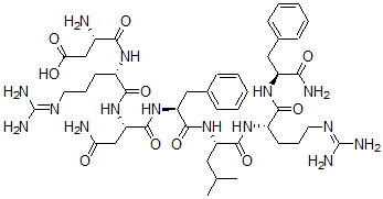 CAS 登录号：149471-11-4， 天冬氨酰-精氨酰-天冬氨酰胺酰-苯丙氨酰-亮氨酰-精氨酰-苯丙氨酰胺