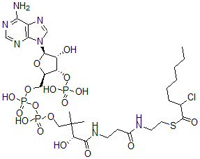 CAS#: 149542-21-2, S-[2-[3-[[(2R)-4-[[[(2R,3S,4R,5R)-5-(6-Aminopurin-9-Yl)-4-Hydroxy-3-Phosphonooxyoxolan-2-Yl]Methoxy-Hydroxyphosphoryl]Oxy-Hydroxyphosphoryl]Oxy-2-Hydroxy-3,3-Dimethylbutanoyl]Amino]Propanoylamino]Ethyl] 2-Chlorooctanethioate