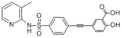 CAS#: 149556-49-0, 2-Hydroxy-5-[2-[4-[(3-Methylpyridin-2-Yl)Sulfamoyl]Phenyl]Ethynyl]Benzoic Acid