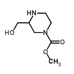 CAS 登录号：149648-98-6， 甲基3-(羟基甲基)-1-哌嗪羧酸酯