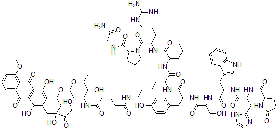 CAS 登录号：149665-71-4， 赖氨酰(6)-促黄体激素释放激素-多柔比星