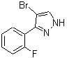 CAS#: 149739-37-7, 4-Bromo-3-(2-Fluorophenyl)-1H-Pyrazole