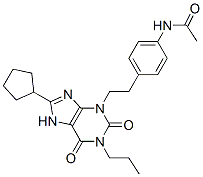 CAS#: 149744-75-2, N-[4-[2-(8-Cyclopentyl-2,6-Dioxo-1-Propyl-7H-Purin-3-Yl)Ethyl]Phenyl]Acetamide