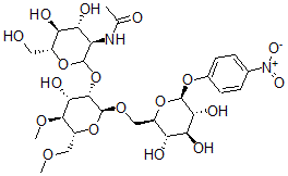 CAS#: 150161-10-7, N-[(3R,4R,5S,6R)-4,5-Dihydroxy-2-[(2S,3S,4S,5S,6R)-4-Hydroxy-5-Methoxy-6-(Methoxymethyl)-2-[[(2R,3S,4S,5R,6S)-3,4,5-Trihydroxy-6-(4-Nitrophenoxy)Oxan-2-Yl]Methoxy]Oxan-3-Yl]Oxy-6-(Hydroxymethyl)Oxan-3-Yl]Acetamide