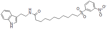 CAS#: 150214-87-2, N-[2-(1H-Indol-3-Yl)Ethyl]-11-(3-Nitrophenyl)Sulfonylundecanamide
