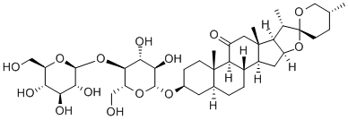 CAS#: 150332-35-7, (3beta,5alpha,25R)-3-[(4-O-beta-D-Glucopyranosyl-beta-D-Glucopyranosyl)Oxy]-Spirostan-11-One