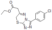CAS 登录号：150536-08-6， 2-[3-(4-氯苯基)-7H-[1,2,4]三唑并[3,4-b][1,3,4]噻二嗪-6-基]乙酸乙酯