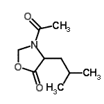 CAS 登录号：150577-30-3， 3-乙酰基-4-异丁基-1,3-恶唑烷-5-酮