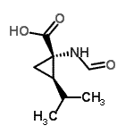 CAS 登录号：150646-40-5， (1S,2R)-1-甲酰氨基-2-异丙基环丙烷羧酸