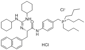 CAS 登录号：151039-63-3， 三丁基-[[4-[[(2S)-2-[(N,N'-二环己基甲脒基)氨基]-3-萘-2-基丙酰]氨基]苯基]甲基]鏻氯化物