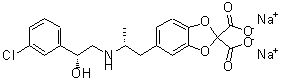 CAS#: 151126-84-0, Disodium 5-[(2R)-2-{[(2R)-2-(3-Chlorophenyl)-2-Hydroxyethyl]Amino}Propyl]-1,3-Benzodioxole-2,2-Dicarboxylate