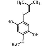 CAS#: 15116-20-8, 2-Methoxy-5-(3-Methyl-2-Buten-1-Yl)-1,4-Benzenediol