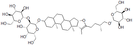 CAS#: 151215-11-1, 26-O-Glucopyranosyl-5alpha-Furost-20(22)-Ene-3,26-Diol-3-O-Glucopyranosyl-1-2-Galactoside