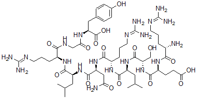 CAS#: 151232-75-6, N-(N-(N(2)-(N-(N(2)-(N(2)-(N-(N-(N-L-Arginyl-L-alpha-glutamyl)-L-seryl)-L-leucyl)-L-arginyl)-L-asparaginyl)-L-leucyl)-L-arginyl)glycyl)-L-Tyrosine