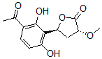 CAS 登录号：151271-54-4， (3R,5S)-5-(3-乙酰基-2,6-二羟基苯基)-3-甲氧基四氢呋喃-2-酮