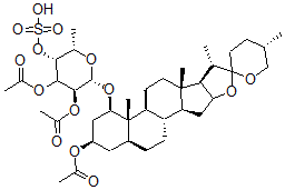 CAS#: 151589-16-1, 1-O-(2',3'-Diacetylfucopyranosyl-(4'-Sulfate))-5-Spirostan-1-Ol 3-Acetate