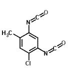 CAS 登录号：15166-26-4， 1-氯-2,4-二异氰酸-5-甲基苯
