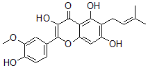 CAS#: 151776-21-5, 3,5,7-Trihydroxy-2-(4-Hydroxy-3-Methoxyphenyl)-6-(3-Methylbut-2-Enyl)Chromen-4-One