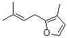 CAS 登录号：15186-51-3， 2-(3-甲基-2-丁烯基)-3-甲基呋喃
