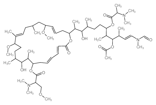 CAS#: 151923-84-1, [(3Z,5Z,8R,9S,10R,11R,14S,15Z,18R,20R,21Z,24S)-24-[(E,2S,3S,4S,7R,8S,9R,10R)-9-Acetyloxy-7-[(2S)-2-Dimethylaminopropanoyl]Oxy-12-(Formyl-Methylamino)-3-Hydroxy-4,8,10-Trimethyldodec-11-En-2-Yl]-10-Hydroxy-14,20-Dimethoxy-9,11,15,18-Tetramethyl-2-Oxo-1-Oxacyclotetracosa-3,5,15,21-Tetraen-8-Yl] (2S)-2-Dimethylamino-3-Methoxypropanoate
