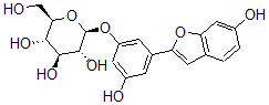 CAS 登录号：152041-26-4， (2S,3R,4S,5S,6R)-2-[3-羟基-5-(6-羟基-1-苯并呋喃-2-基)苯氧基]-6-(羟基甲基)四氢吡喃-3,4,5-三醇