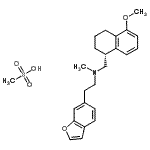 CAS 登录号：152148-63-5， 2-(1-苯并呋喃-6-基)-N-{[(1R)-5-甲氧基-1,2,3,4-四氢-1-萘基]甲基}-N-甲基乙胺甲烷磺酸酯(1:1)