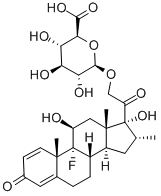 CAS 登录号：152154-28-4， (2S,3S,4S,5R,6R)-6-[2-[(10S,11S,13S,16R,17R)-9-氟-11,17-二羟基-10,13,16-三甲基-3-氧代-6,7,8,11,12,14,15,16-八氢环戊烯并[a]菲-17-基]-2-氧代乙氧基]-3,4,5-三羟基四氢吡喃-2-羧酸