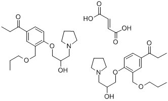 CAS 登录号：152271-10-8， 1-[4-(2-羟基-3-吡咯烷-1-基丙氧基)-3-(丙氧基甲基)苯基]丙-1-酮马来酸盐(2:1)