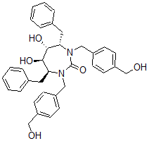 CAS#: 152344-10-0, (4S,5R,6R,7S)-5,6-Dihydroxy-1,3-Bis[[4-(Hydroxymethyl)Phenyl]Methyl]-4,7-Bis(Phenylmethyl)-1,3-Diazepan-2-One
