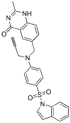 CAS 登录号：152503-91-8， 6-[[(4-吲哚-1-基磺酰基苯基)-丙-2-炔基氨基]甲基]-2-甲基-1H-喹唑啉-4-酮