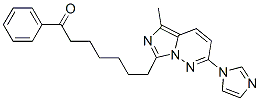 CAS 登录号：152534-26-4， 7-(2-咪唑-1-基-5-甲基咪唑并[5,1-f]哒嗪-7-基)-1-苯基庚烷-1-酮