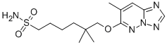 CAS#: 152537-62-7, 5,5-Dimethyl-6-[(7-Methyl-[1,2,4]Triazolo[5,1-f]Pyridazin-6-Yl)Oxy]Hexane-1-Sulfonamide