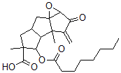 CAS#: 152613-17-7, (1aS-(1aalpha,3abeta,3balpha,4alpha,5beta,6aalpha,7aR*))-Decahydro-3a,5-Dimethyl-3-Methylene-2-Oxo-4-((1-Oxooctyl)Oxy)-Cyclopenta(4,5)Pentaleno(1,6a-b)Oxirene-5-Carboxylic Acid