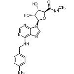 CAS 登录号：152918-26-8， (2S,3S,4R,5R)-5-{6-[(4-氨基苄基)氨基]-9H-嘌呤-9-基}-3,4-二羟基-N-甲基四氢-2-呋喃甲酰胺