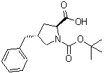 CAS 登录号：153074-95-4， (4R)-4-苄基-1-{[(2-甲基-2-丙基)氧基]羰基}-L-脯氨酸