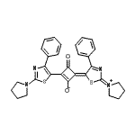 CAS 登录号：153119-20-1， (4E)-3-氧代-4-[4-苯基-2-(1-吡咯烷鎓亚基)-1,3-噻唑-5(2H)-亚基]-2-[4-苯基-2-(1-吡咯烷基)-1,3-噻唑-5-基]-1-环丁烯-1-醇