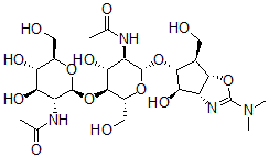 CAS#: 153322-50-0, N-[(2R,3R,4R,5S,6R)-2-[[(3aR,4R,5R,6S,6aS)-2-Dimethylamino-4-Hydroxy-6-(Hydroxymethyl)-4,5,6,6a-Tetrahydro-3aH-Cyclopenta[d][1,3]Oxazol-5-Yl]Oxy]-5-[(2S,3R,4R,5S,6R)-3-Acetamido-4,5-Dihydroxy-6-(Hydroxymethyl)Oxan-2-Yl]Oxy-4-Hydroxy-6-(Hydroxymethyl)Oxan-3-Yl]Acetamide