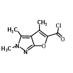 CAS 登录号：153386-57-3， 2,3,4-三甲基-2H-呋喃并[2,3-c]吡唑-5-甲酰氯
